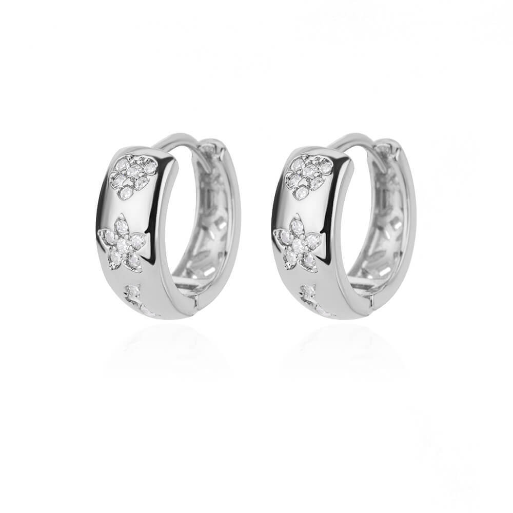 Personality Minimalist Elegant Love Design Inlaid Zircon Ear Ring