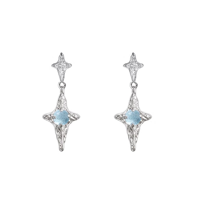 Original Design XINGX Suction Series Cool Ice Blue Asterism Earrings