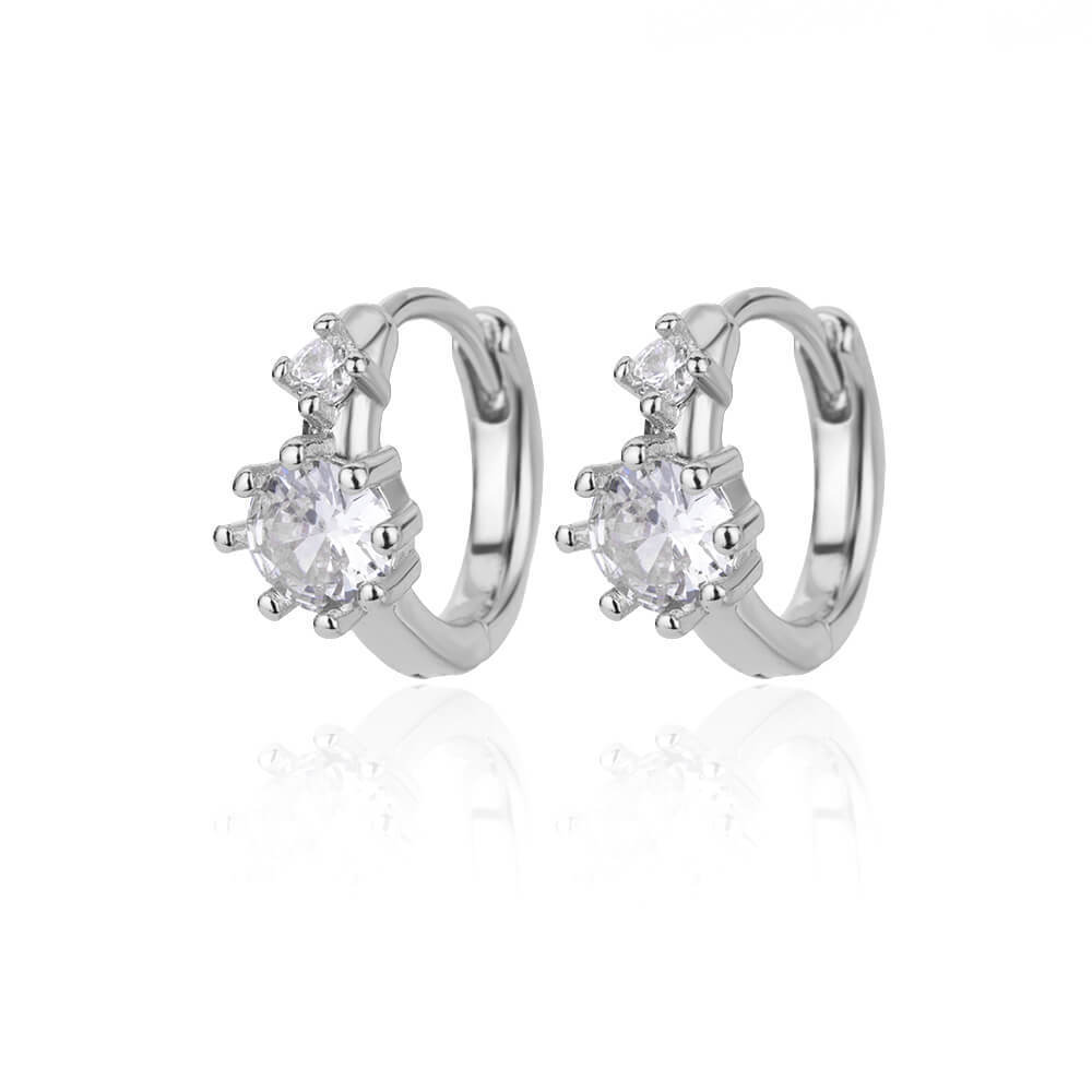 Personality Minimalist Elegant Love Design Inlaid Zircon Ear Ring