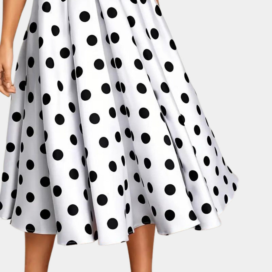 Women's Sleeveless Polka Dot Dots Dress